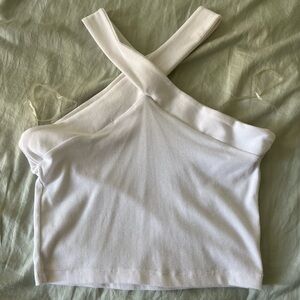 Criss Cross White Crop Top